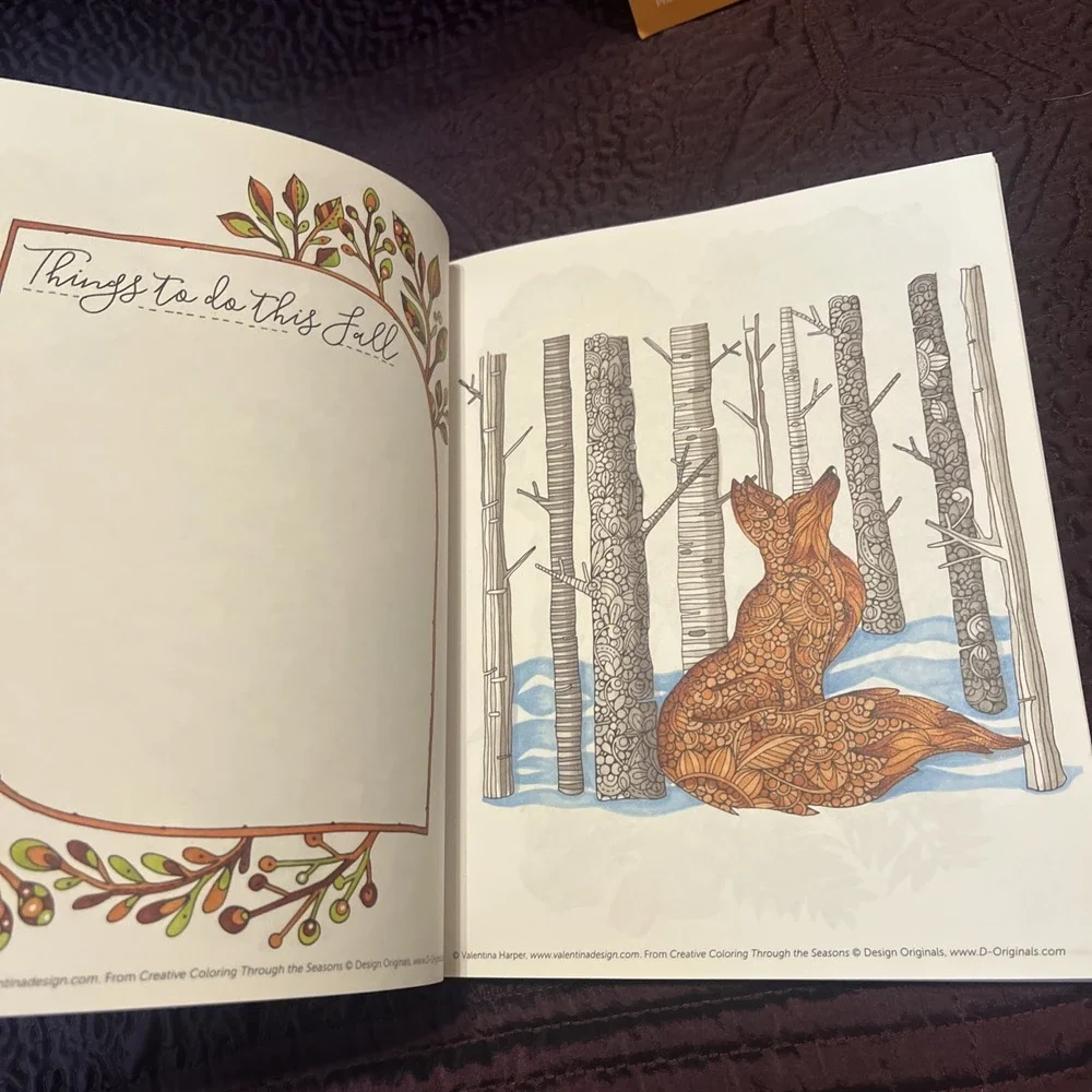 Lot Of 2 Adult Coloring Books Creative Coloring Through Season & Exotic Chickens